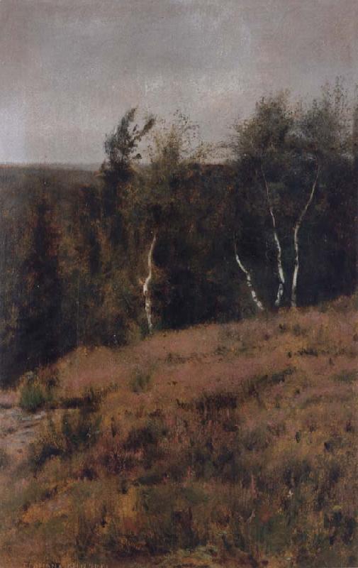 Fernand Khnopff In Fosset,Birches Spain oil painting art